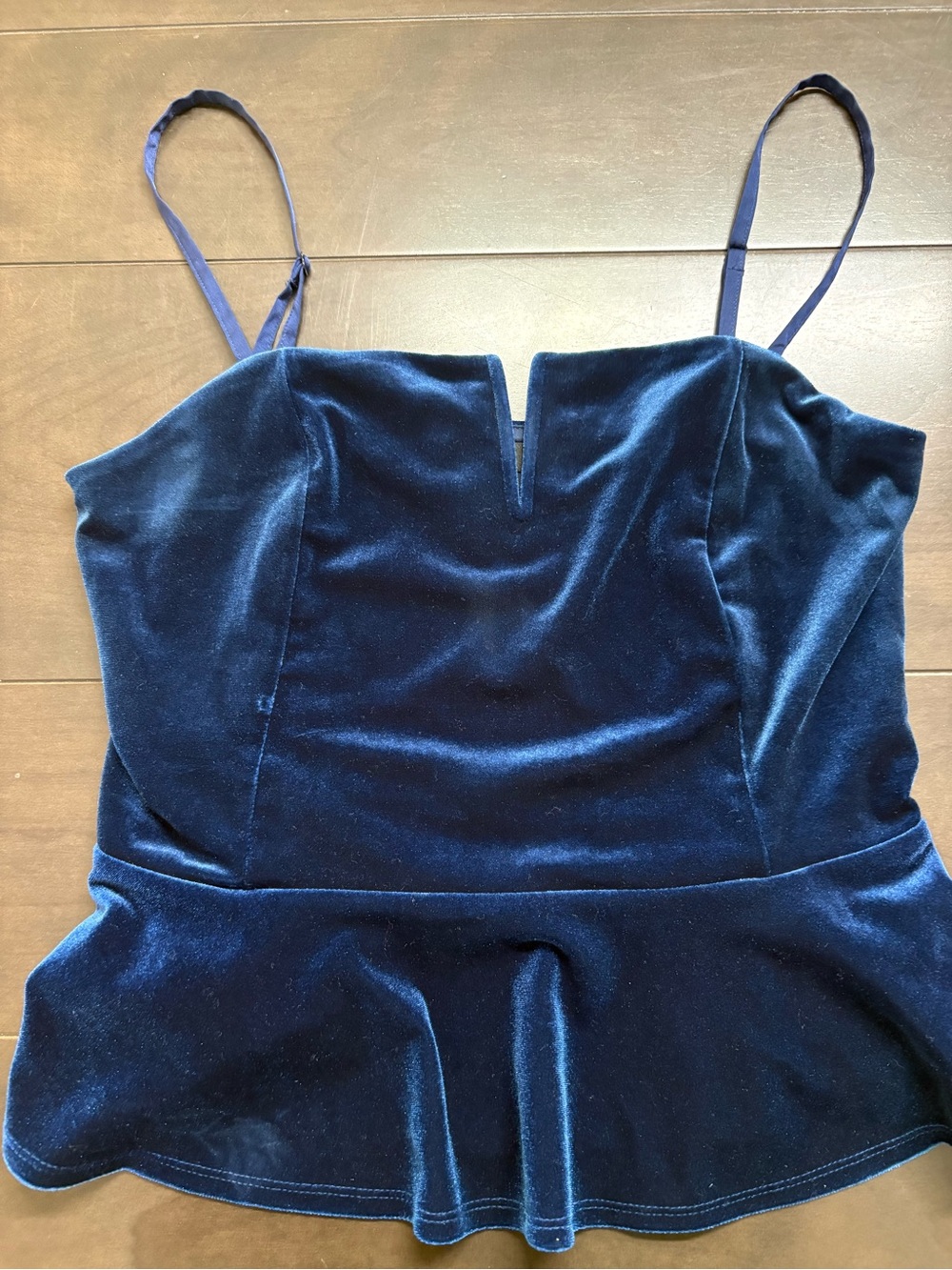 Express Royal Blue Velvet Camisole